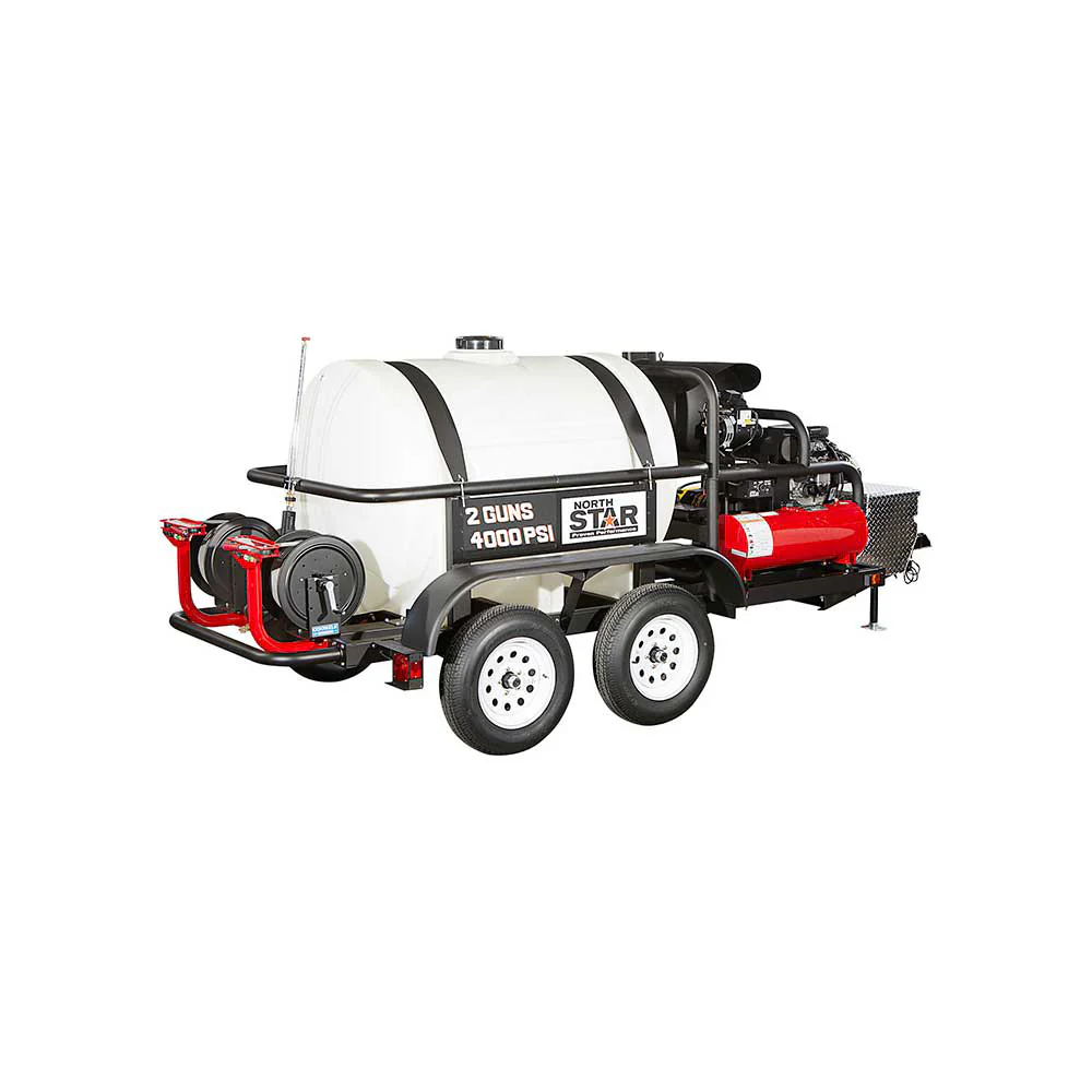 NorthStar® Hot Water Commercial Pressure Washer Trailer with 2 Wands 4000 PSI 7 GPM 525-Gal (1575973)